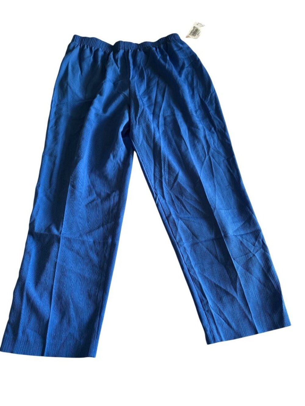 Allison Daley Womens Blue Elastic Waist Pleated Pants 18W Short
